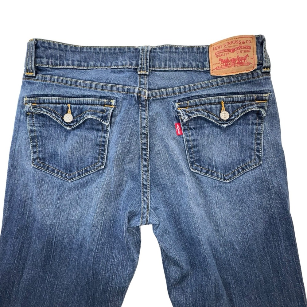 Levis 542 Low Flare Denim Jeans Womens 16M - Picture 4 of 8